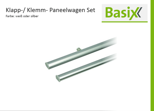 Schiebevorhang mit Klemmbeschwerung und Paneelwagen zum klemmen